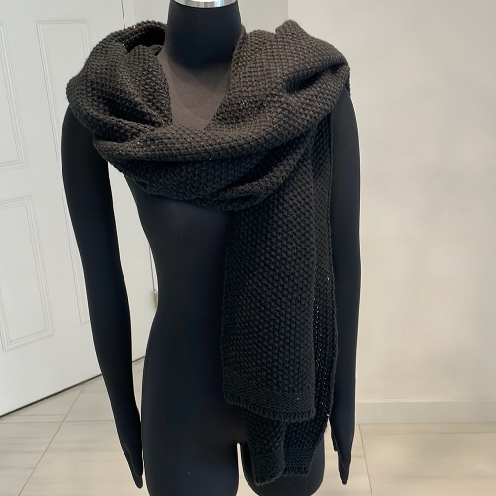 Black crochet scarf/shawl